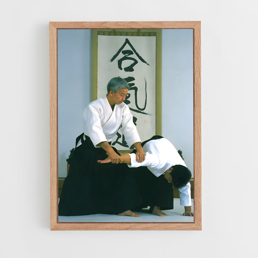 ap-moriteru ueshiba-1 cadre Bois clair
