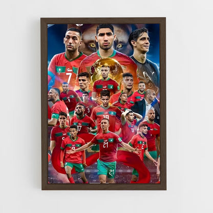 ap-morocco national football team-3 cadre Bois foncé