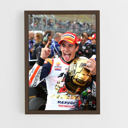 ap-motogp world championship-1 cadre Bois foncé