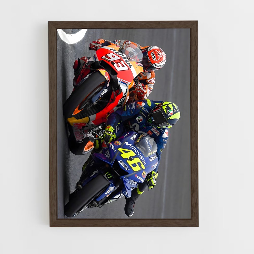 ap-motogp world championship-2 cadre Bois foncé