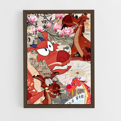 ap-mushu-3 cadre Bois foncé
