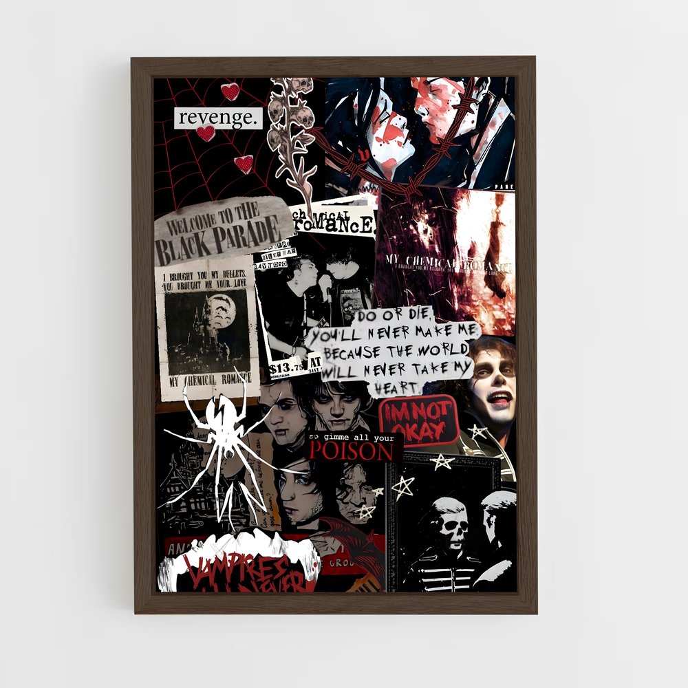 ap-my chemical romance-1 cadre Bois foncé