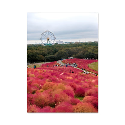 Poster Jardin Rouge