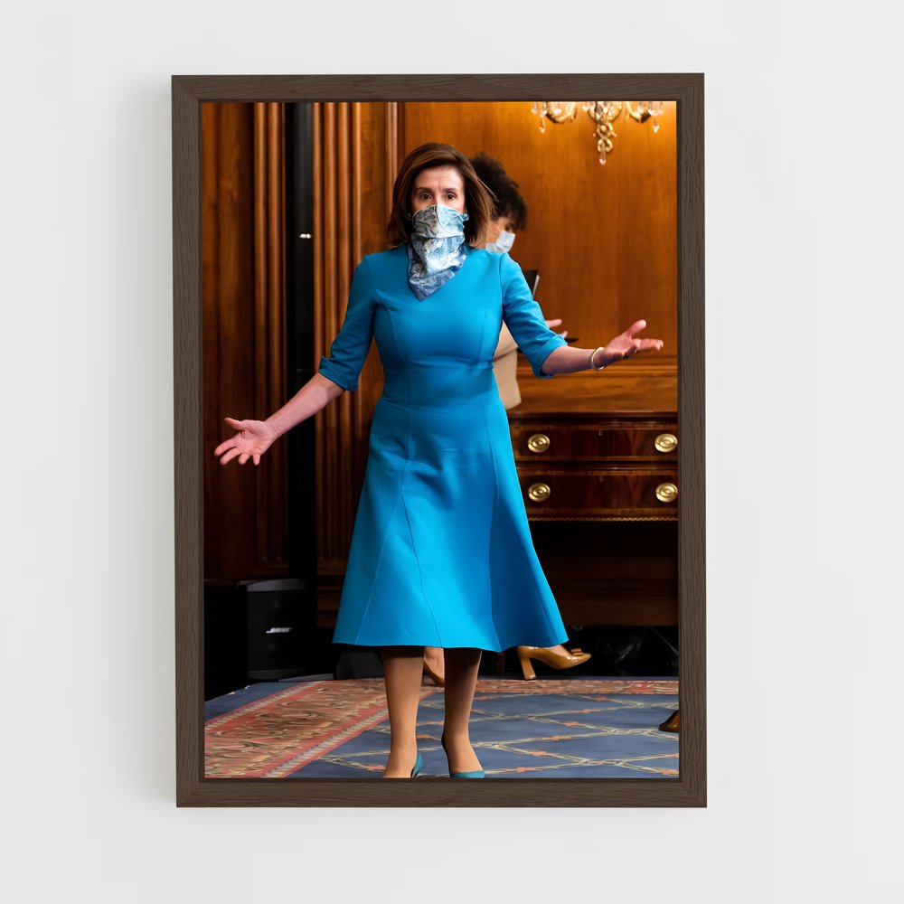 ap-nancy pelosi-4 cadre Bois foncé