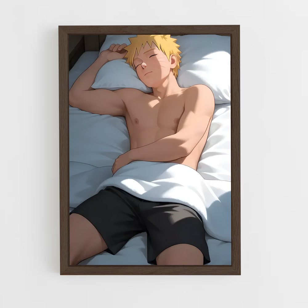 ap-naruto uzumaki-3 cadre Bois foncé