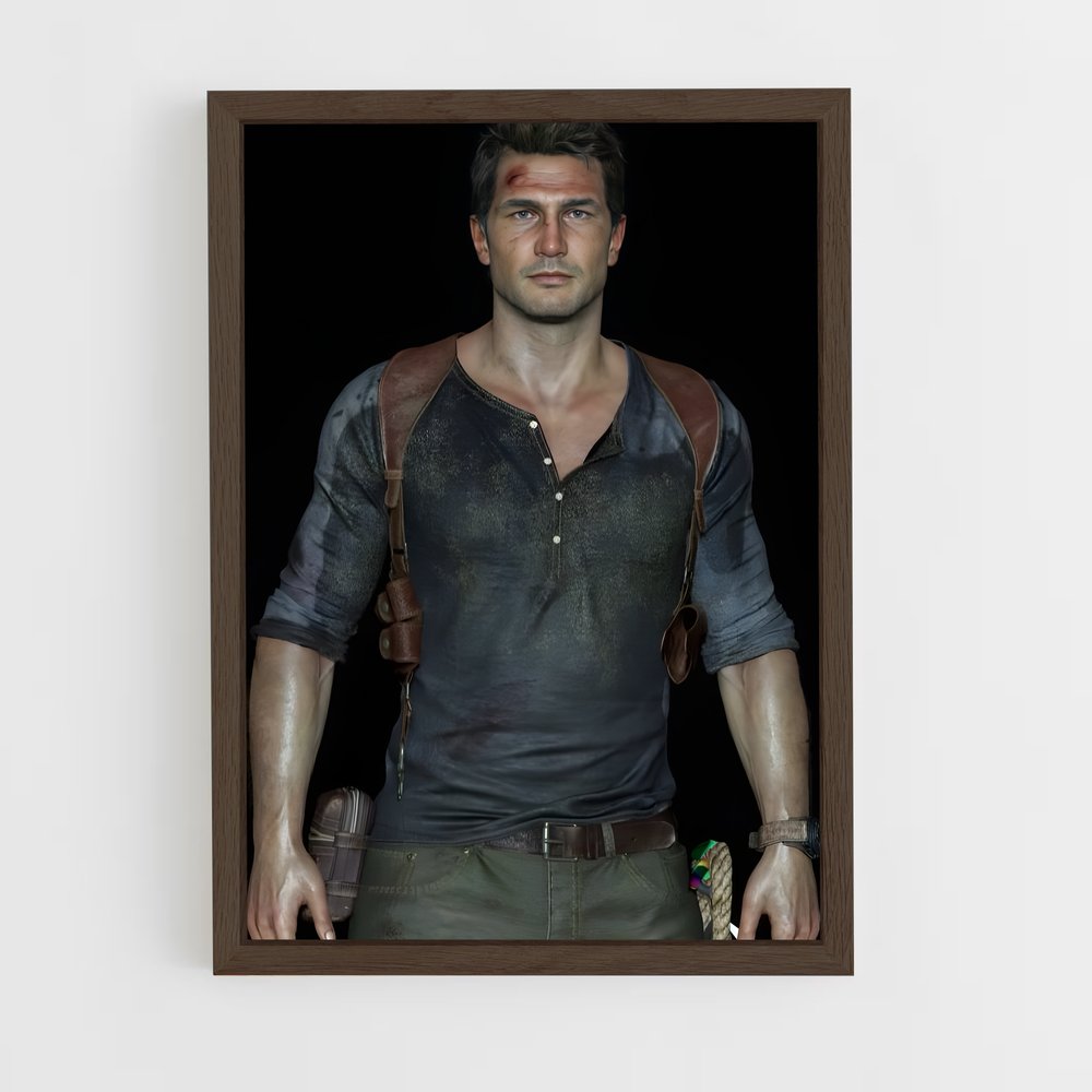 ap-nathan drake-3 cadre Bois foncé