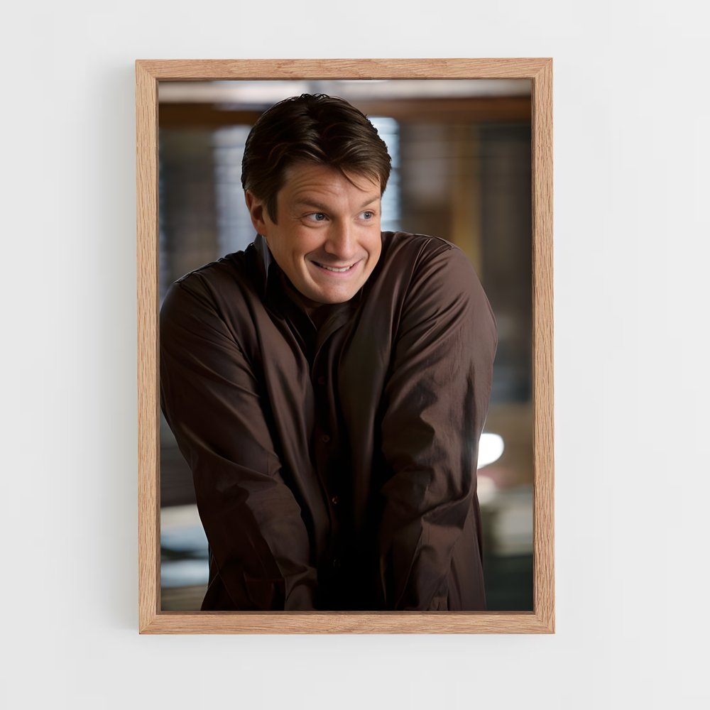 ap-nathan fillion-4 cadre Bois clair