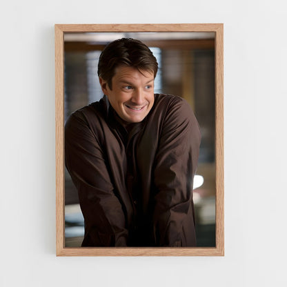 ap-nathan fillion-4 cadre Bois clair