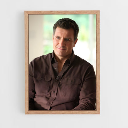 ap-nathan fillion-7 cadre Bois clair