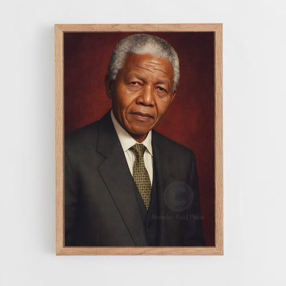 ap-nelson mandela-6 cadre Bois clair