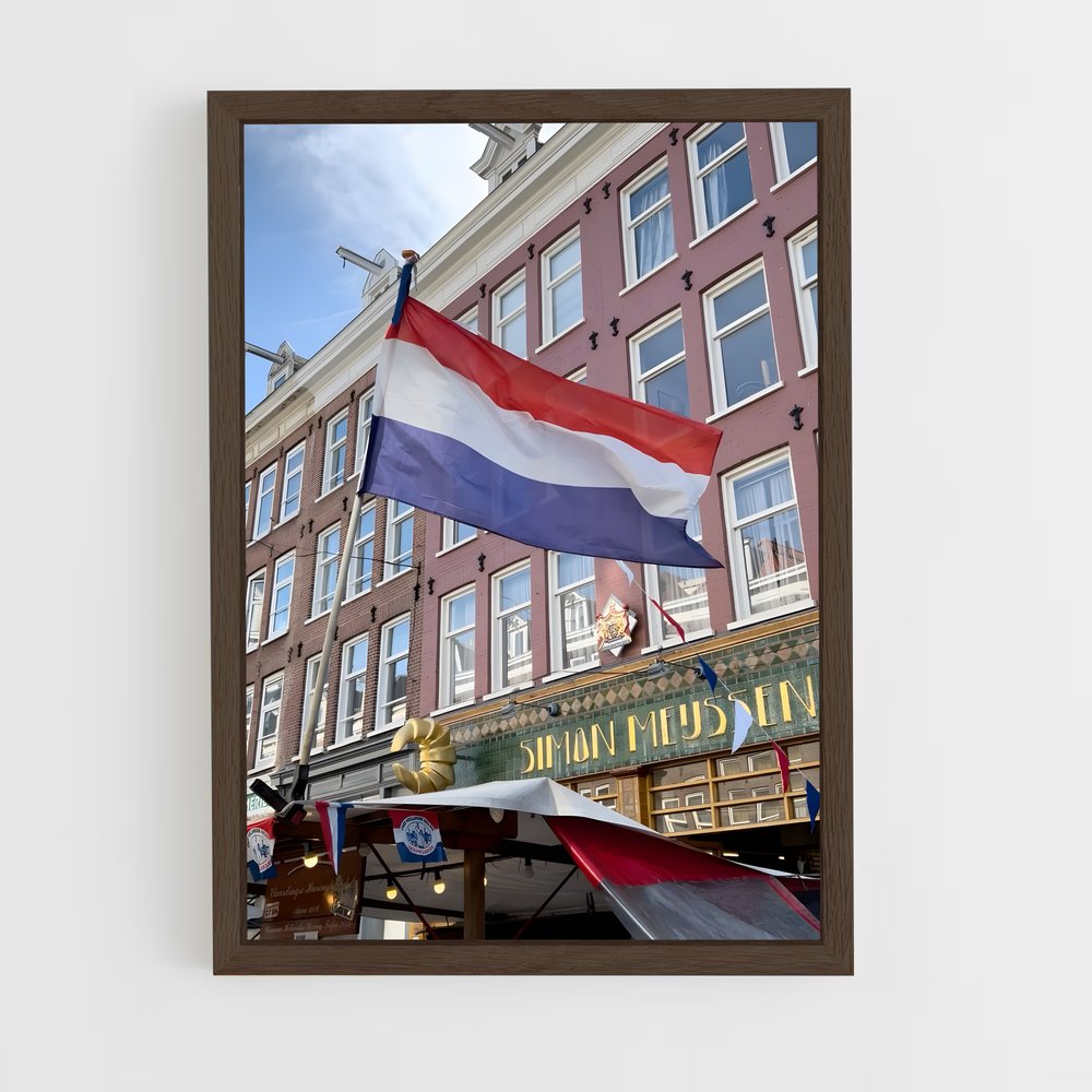 ap-netherlands flag-1 cadre Bois foncé