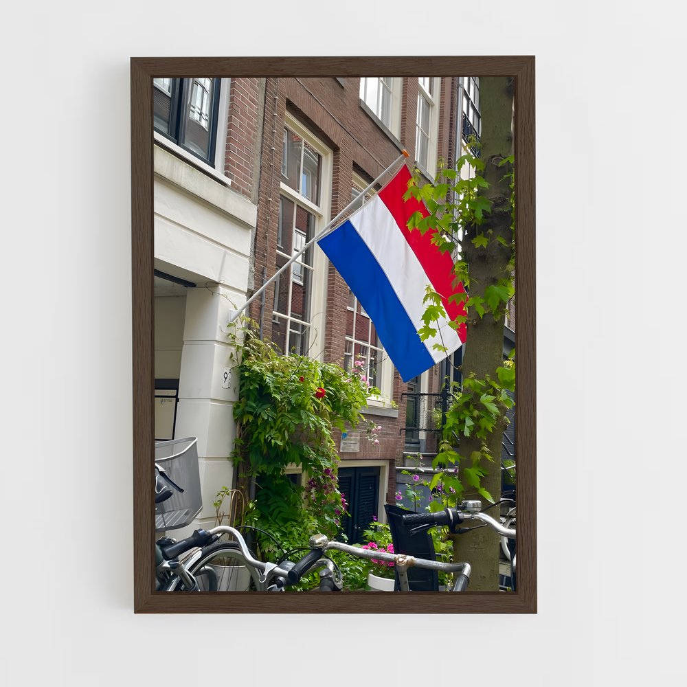 ap-netherlands flag-2 cadre Bois foncé