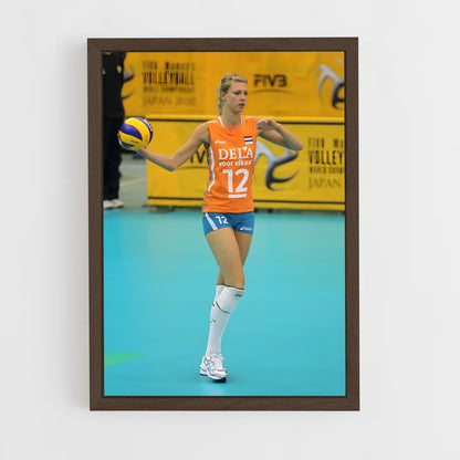 ap-netherlands national volleyball team-2 cadre Bois foncé