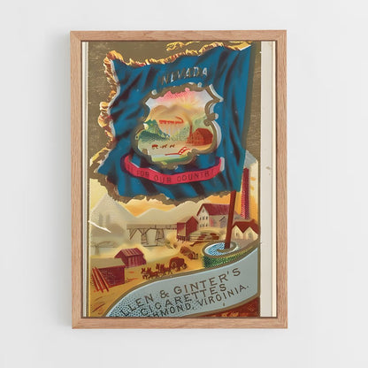 ap-nevada flag-2 cadre Bois clair