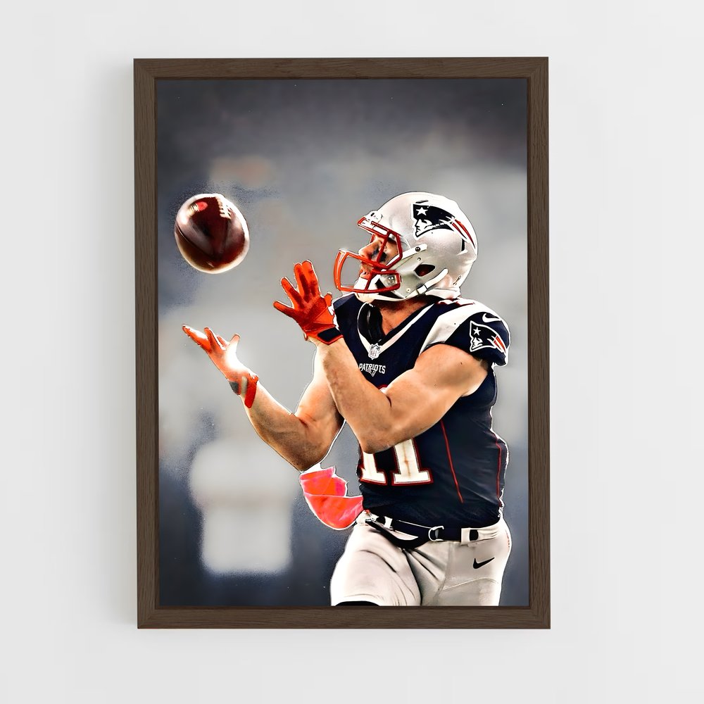 ap-new england patriots-4 cadre Bois foncé