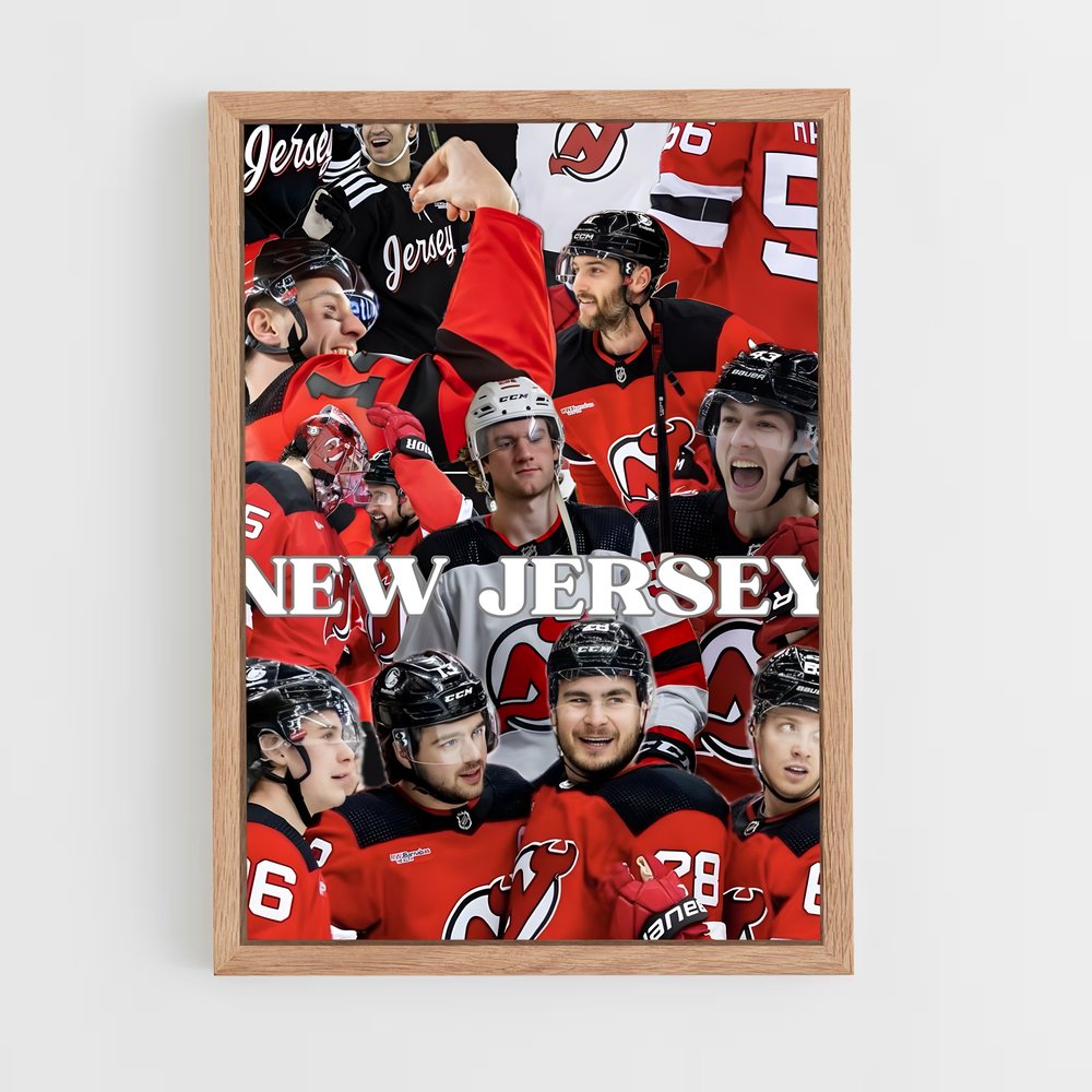 ap-new jersey devils-10 cadre Bois clair
