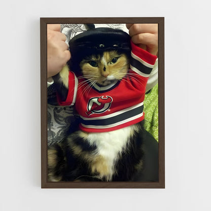 ap-new jersey devils-3 cadre Bois foncé