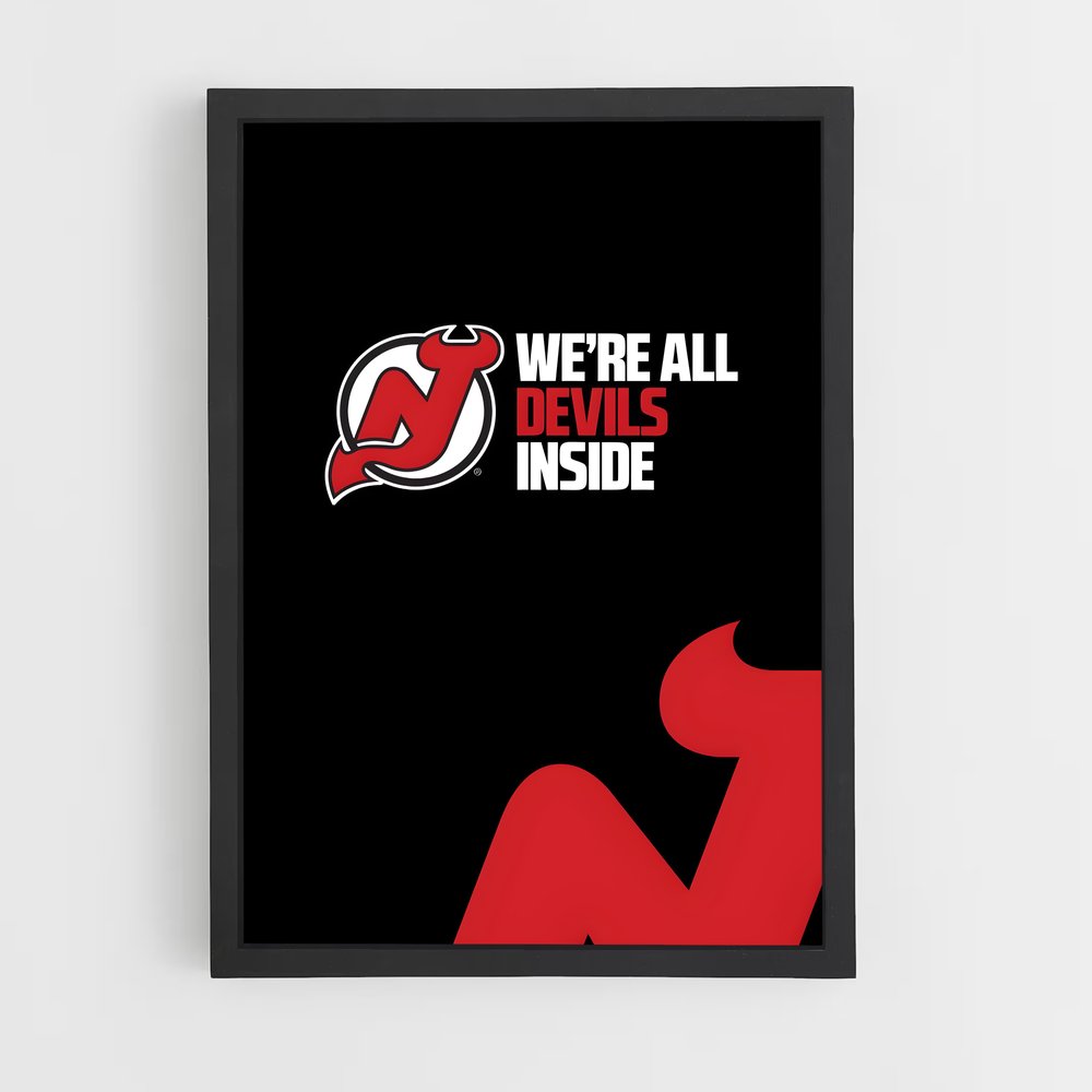 ap-new jersey devils-9 cadre Noir