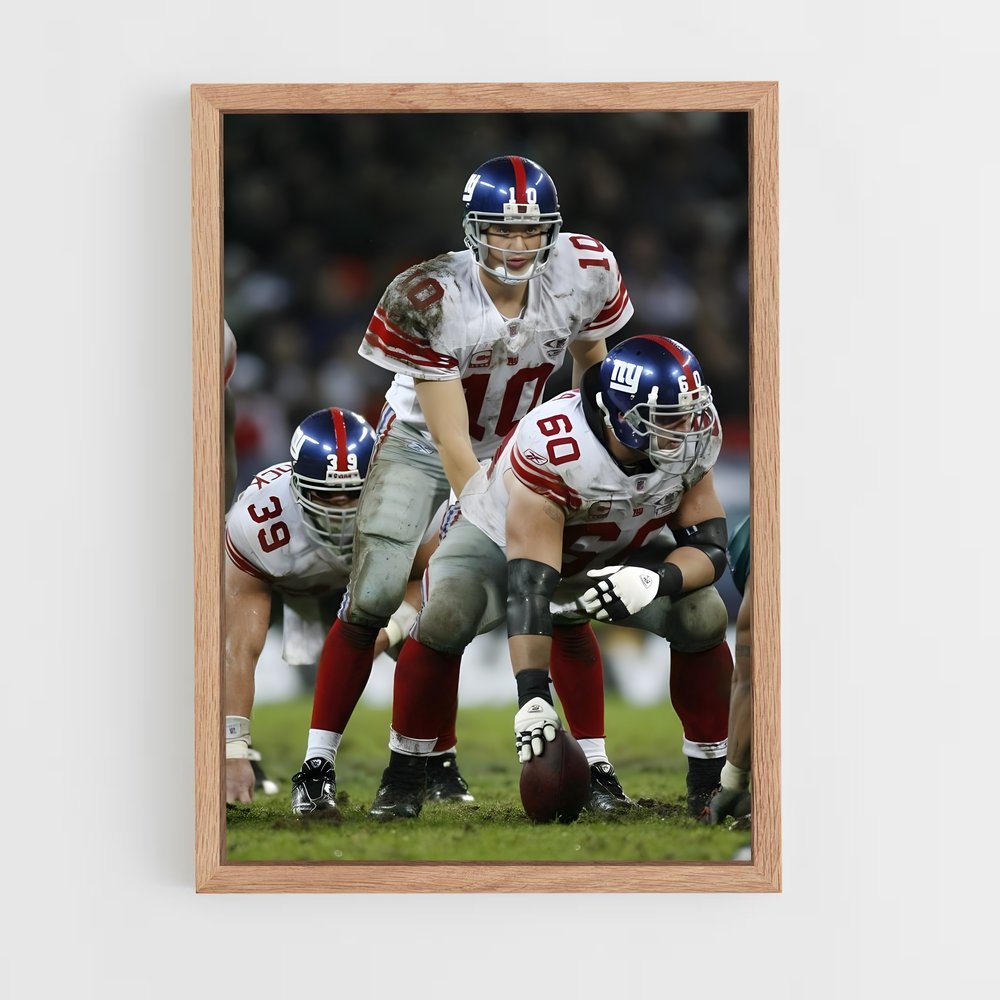 ap-new york giants-7 cadre Bois clair