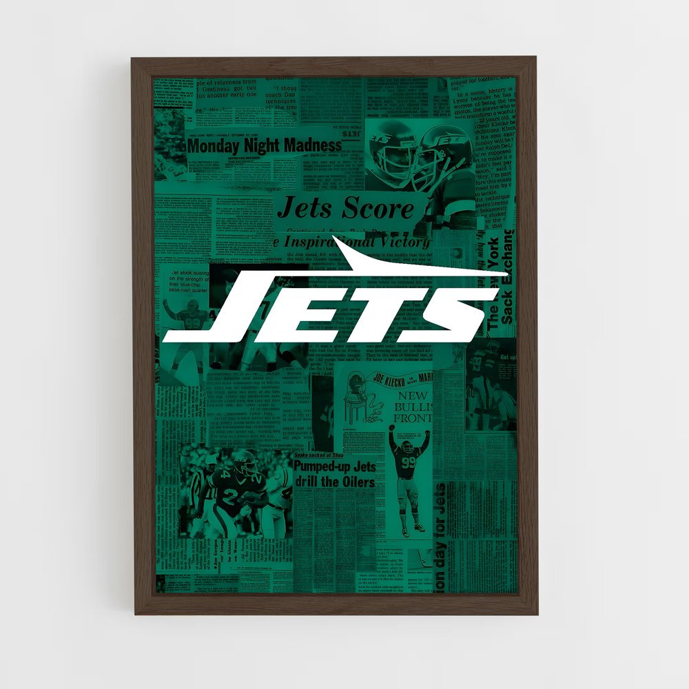 ap-new york jets-2 cadre Bois foncé