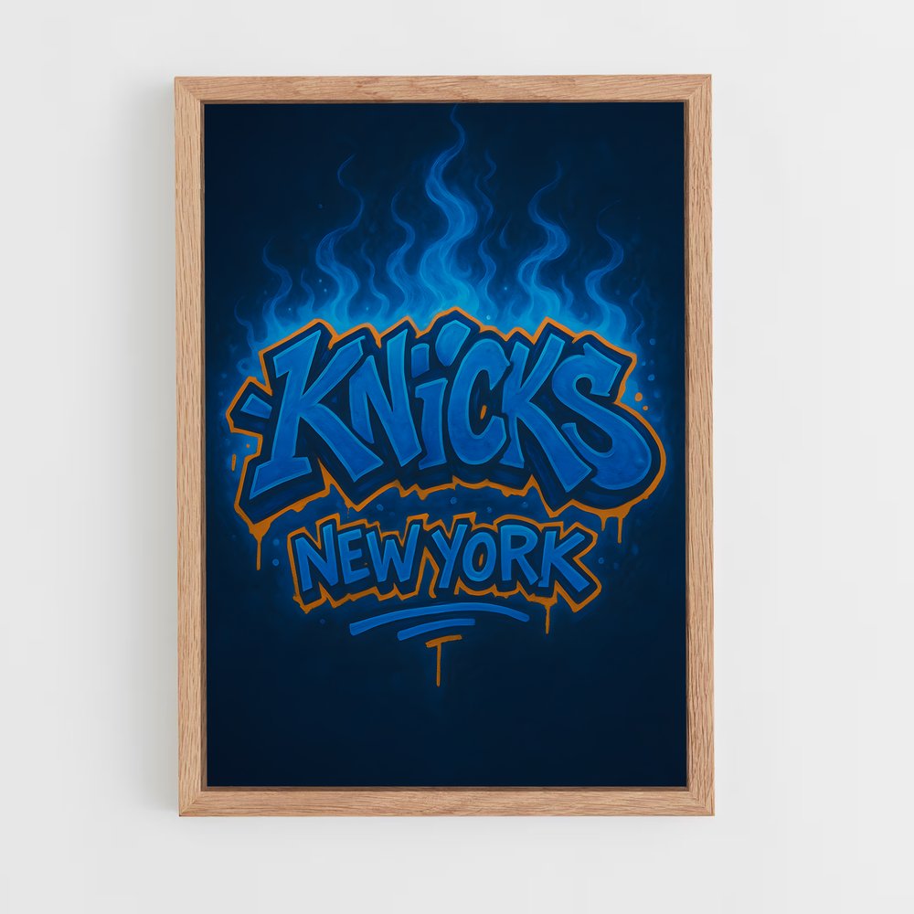 ap-new york knicks-5 cadre Bois clair