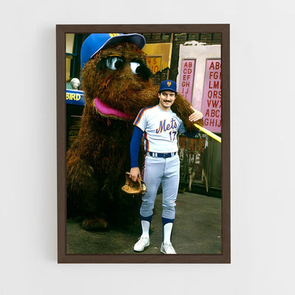 ap-new york mets-3 cadre Bois foncé