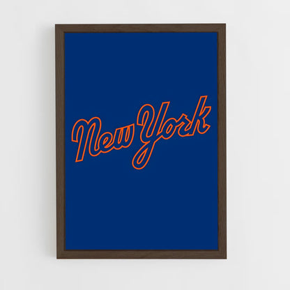 ap-new york mets-9 cadre Bois foncé