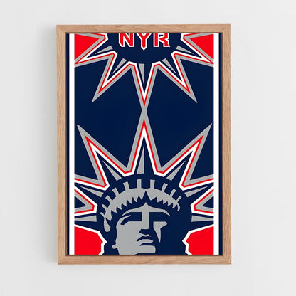 ap-new york rangers-4 cadre Bois clair