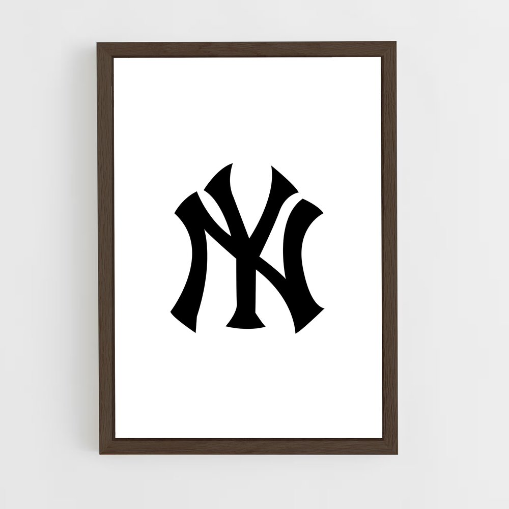ap-new york yankees-1 cadre Bois foncé
