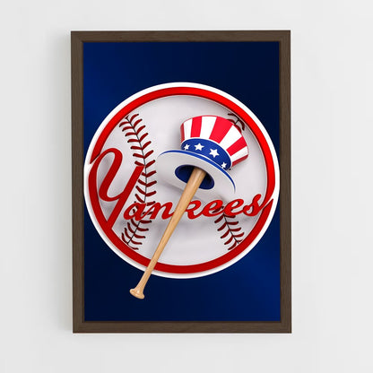 ap-new york yankees-10 cadre Bois foncé