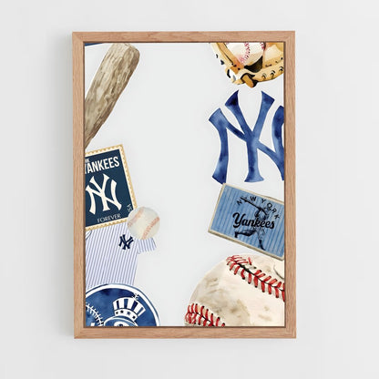 ap-new york yankees-12 cadre Bois clair