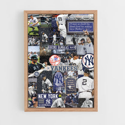 ap-new york yankees-4 cadre Bois clair