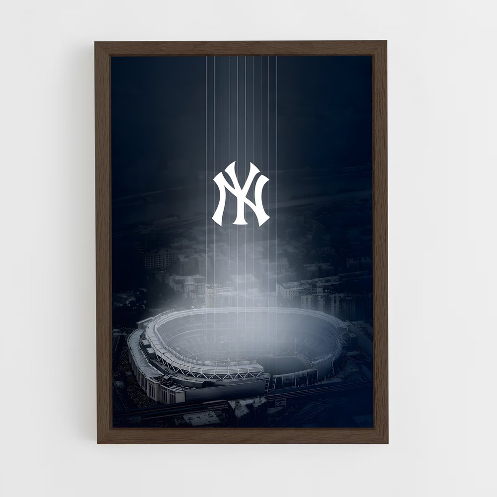 ap-new york yankees-6 cadre Bois foncé