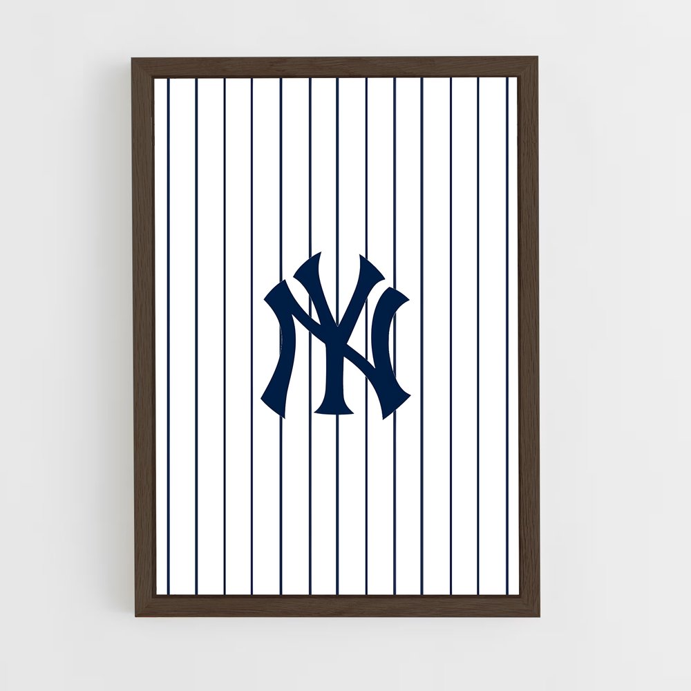 ap-new york yankees-7 cadre Bois foncé
