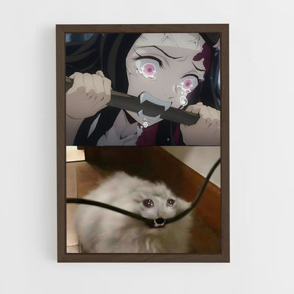ap-nezuko kamado-3 cadre Bois foncé