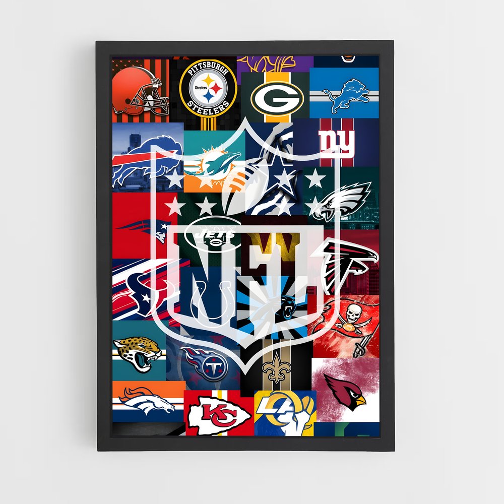 ap-nfl flag-1 cadre Noir