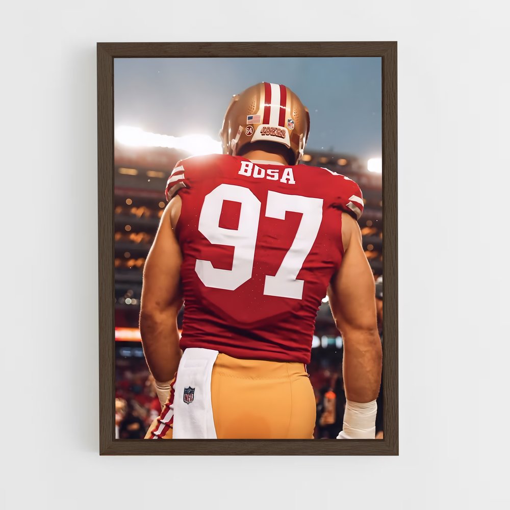 ap-nick bosa-2 cadre Bois foncé