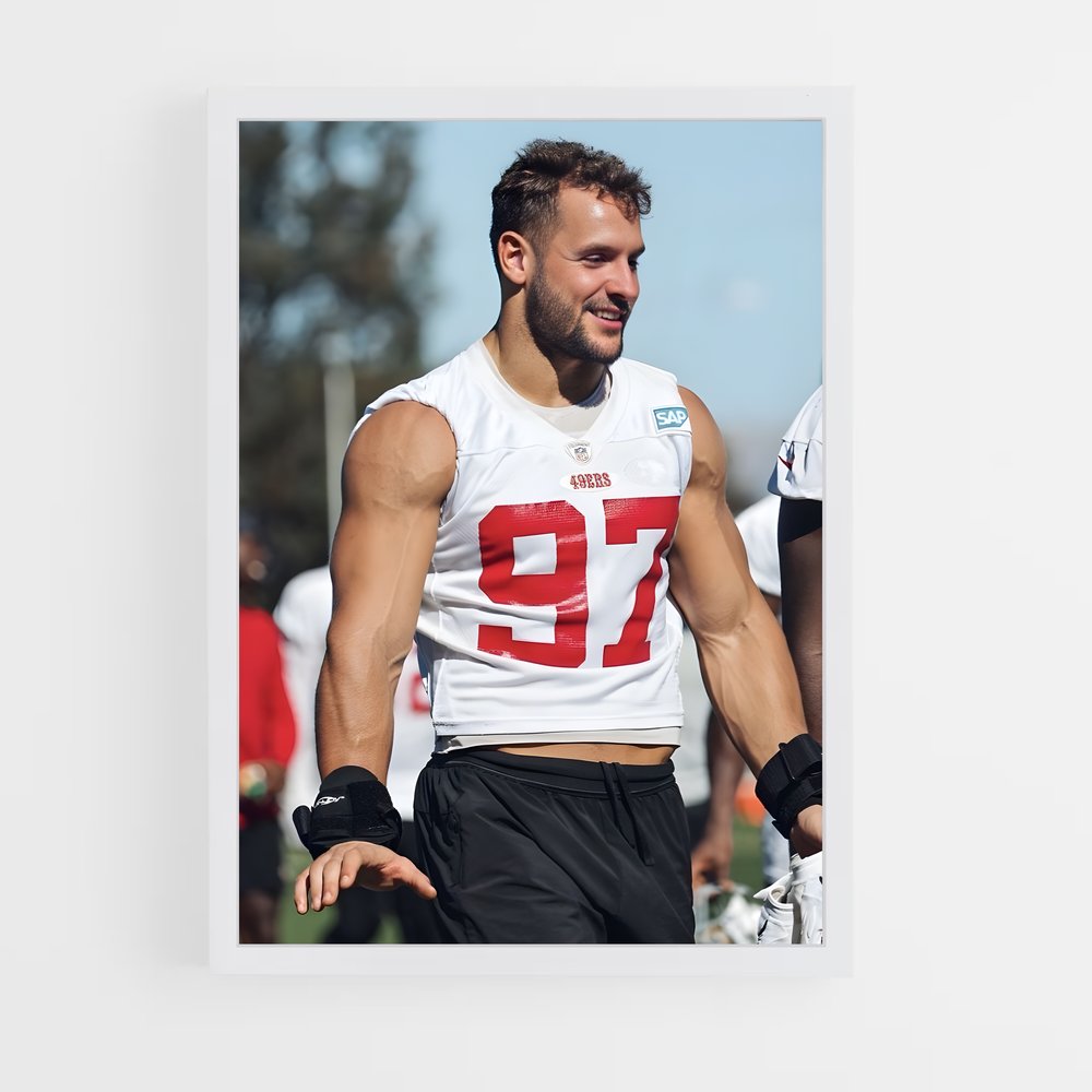 ap-nick bosa-4 cadre Blanc