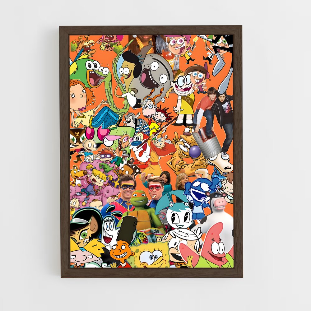 ap-nickelodeon-3 cadre Bois foncé
