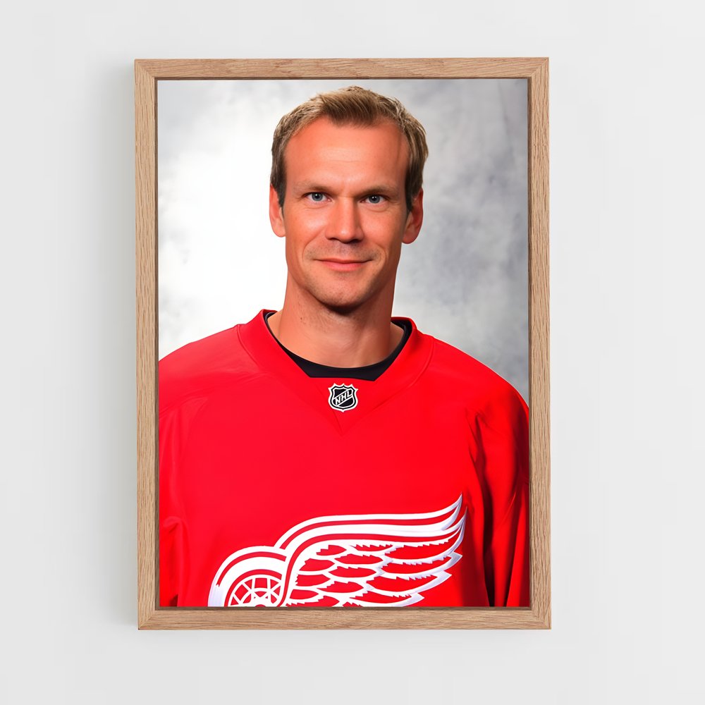 ap-nicklas lidstrom-4 cadre Bois clair