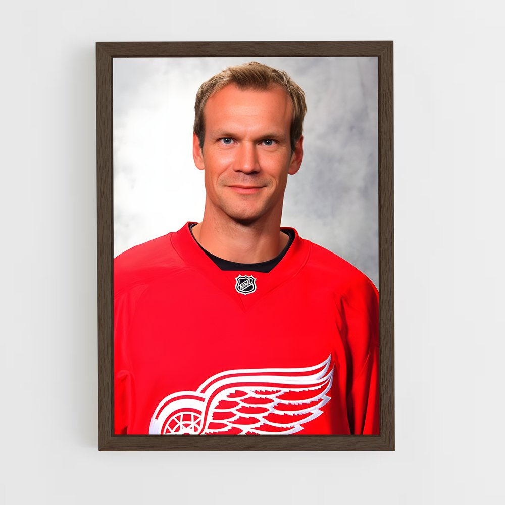 ap-nicklas lidstrom-4 cadre Bois foncé