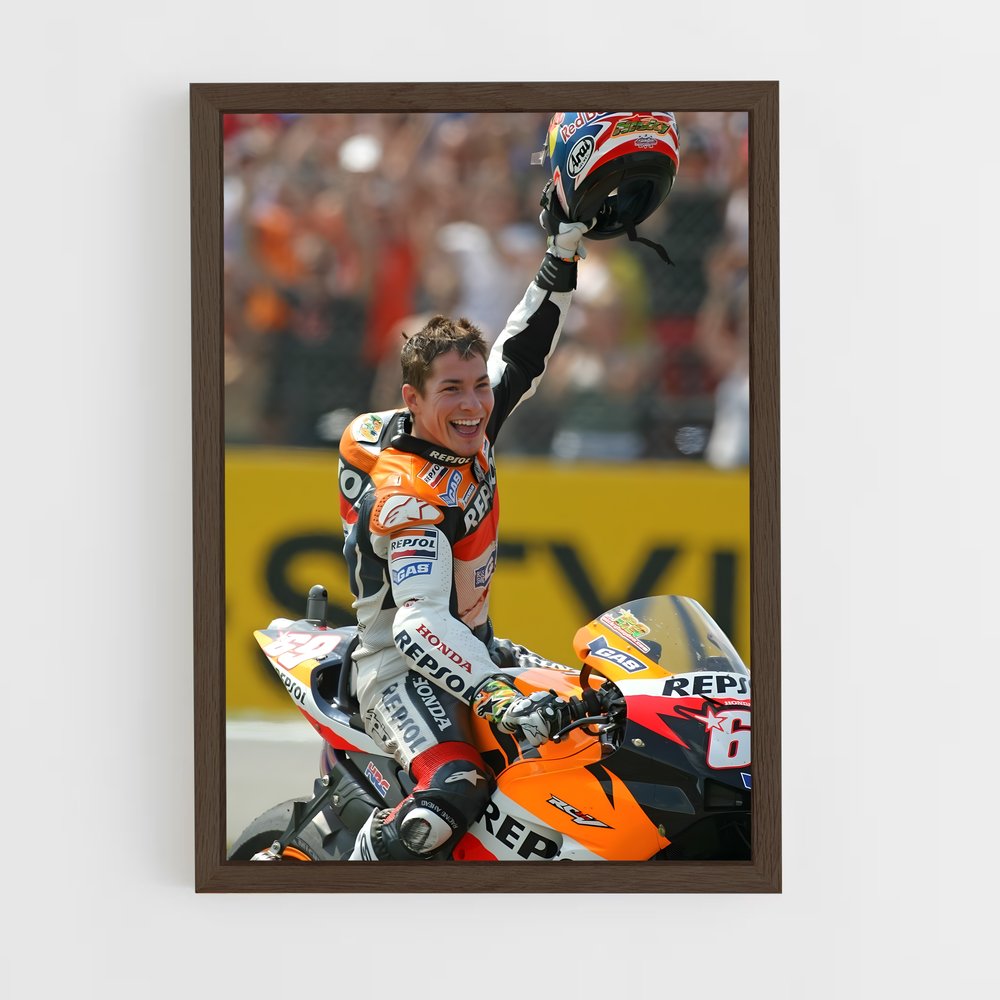 ap-nicky hayden-1 cadre Bois foncé