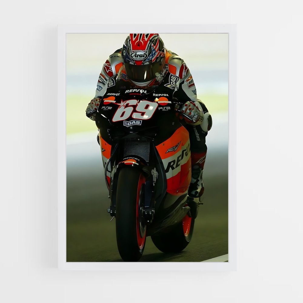 ap-nicky hayden-4 cadre Blanc
