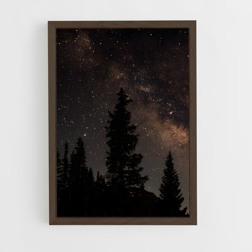 ap-night sky-10 cadre Bois foncé