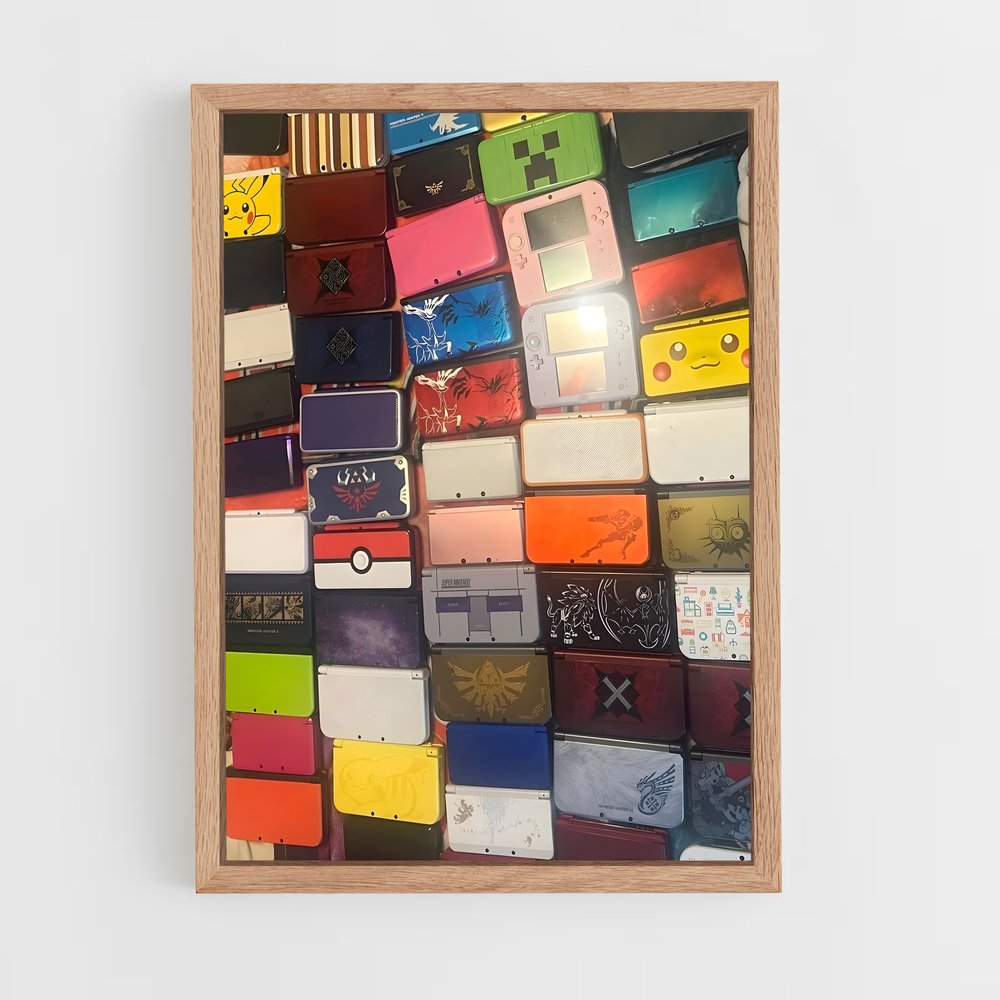 ap-nintendo 3ds-4 cadre Bois clair