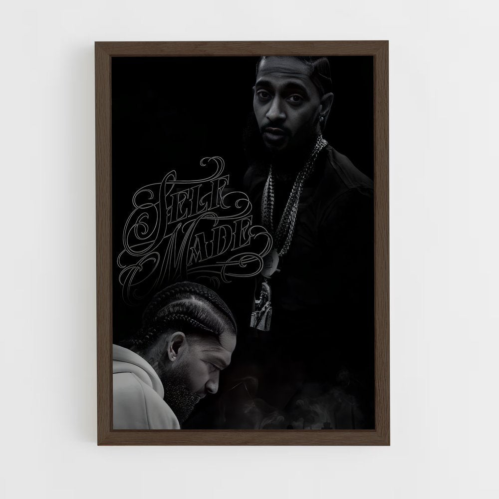 ap-nipsey hussle-4 cadre Bois foncé