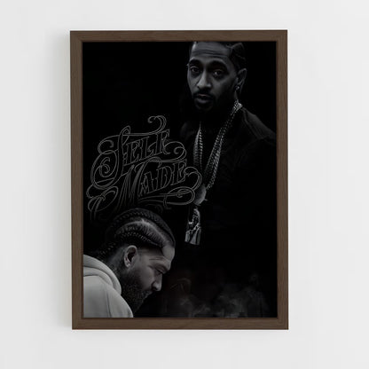ap-nipsey hussle-4 cadre Bois foncé