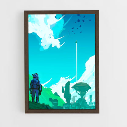 ap-no man sky-14 cadre Bois foncé