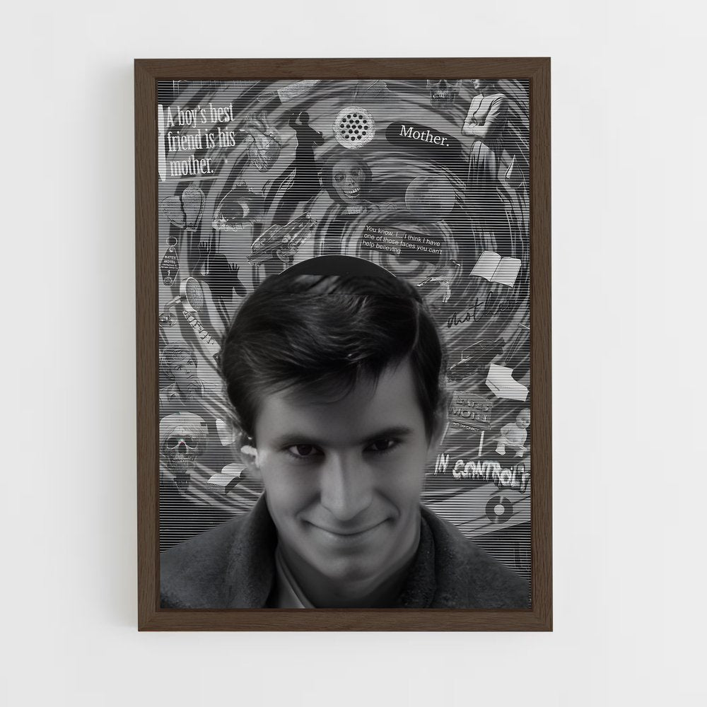 ap-norman bates-4 cadre Bois foncé