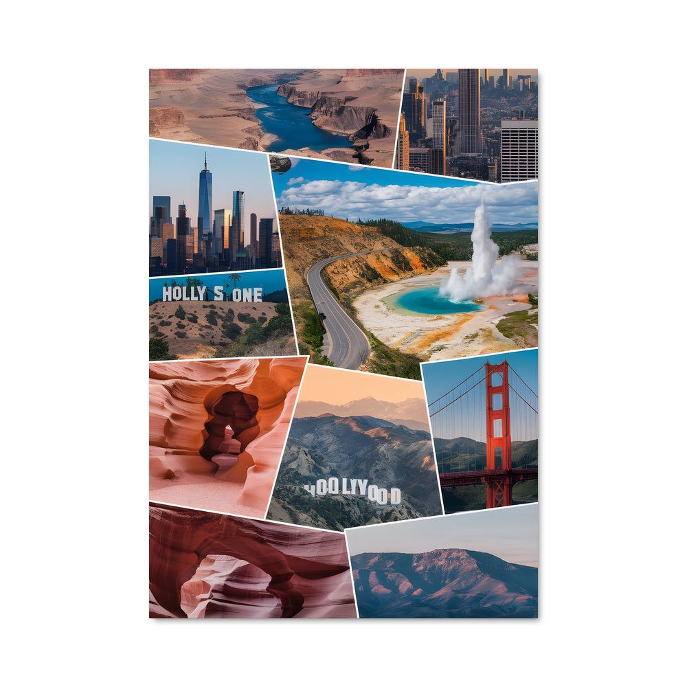 Poster Collage Nord-Américain